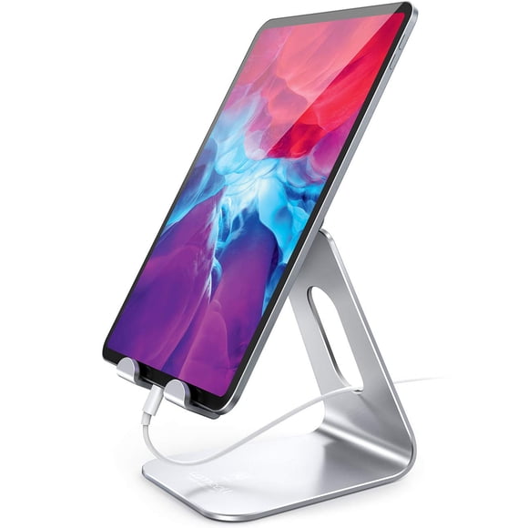 Soporte para tableta Lamicall, multiángulo ajustable para 4-13 pulgadas, plateado