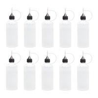Magideal - 10X Botellas Con Punta De Precisión Pequeñas Botellas De Pegamento Duraderas Y Fáciles De Llenar Botellas Cuentagotas De Líquido Para Quilling Pintura 60Ml