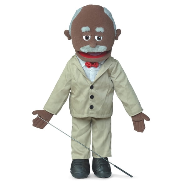 Títere Silly Puppets de 63 cm, abuelo negro ventrílocuo