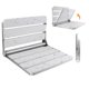 thumbnail image 1 of Asiento de ducha plegable Flngr de 16 pulgadas, soporte de pared, blanco, plegable, 1 of 7