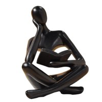 Bothyi - Estatuilla Estatuilla Humana Figuras Estatua Del Pensador Para Estante De Escritorio Sala De Estar 8.5Cmx6Cmx11.5Cm Negro