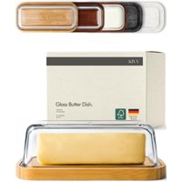 Mantequera De Vidrio Kivy Con Tapa Hermética Para Encimera