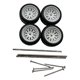 thumbnail image 5 of 4 Piezas Ruedas Y Neumáticos De Coche RC Accesorios De Coche De Aleación RC Para Bricolaje A Escala 1/64 Estilo Blanco C, 5 of 5