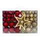 thumbnail image 2 of 101x Bola De Navidad DIY Estrella Superior Del árbol Para Restaurante Boda Halloween Oro Rojo, 2 of 5