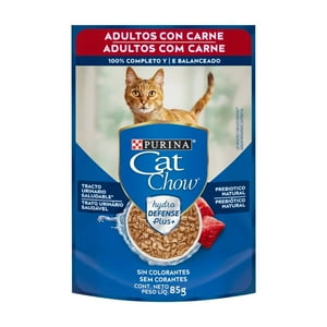 Sobres De Alimento Húmedo Cat Chow Adulto Carne 15 Un.