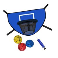 Magideal - Juego De Aro De Baloncesto Para Trampolín, Accesorio De Juguete Para Trampolín De Baloncesto, Portería Para Interior Y Exterior Con 3 Balones De Balon