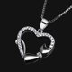 thumbnail image 4 of Collar Plata Fina 925 Gato Gatito Heart Regalo Mujer Joyas plateado Talla única, 4 of 5