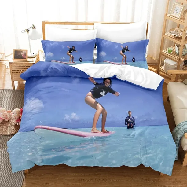 3D Surf Riding Bedding Sets Duvet Cover Set With Pillowcase Bedclothes Bed Linen Bed Sheets