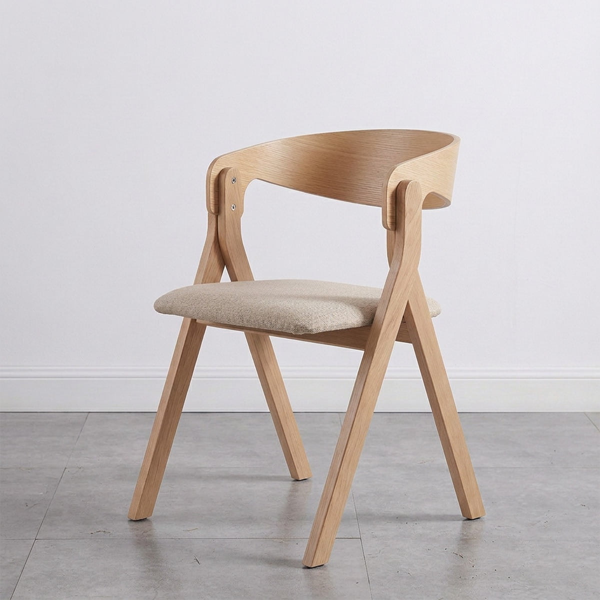 Silla Comedor Madera Tapiz Chenilla Margot Venhoouse Natural