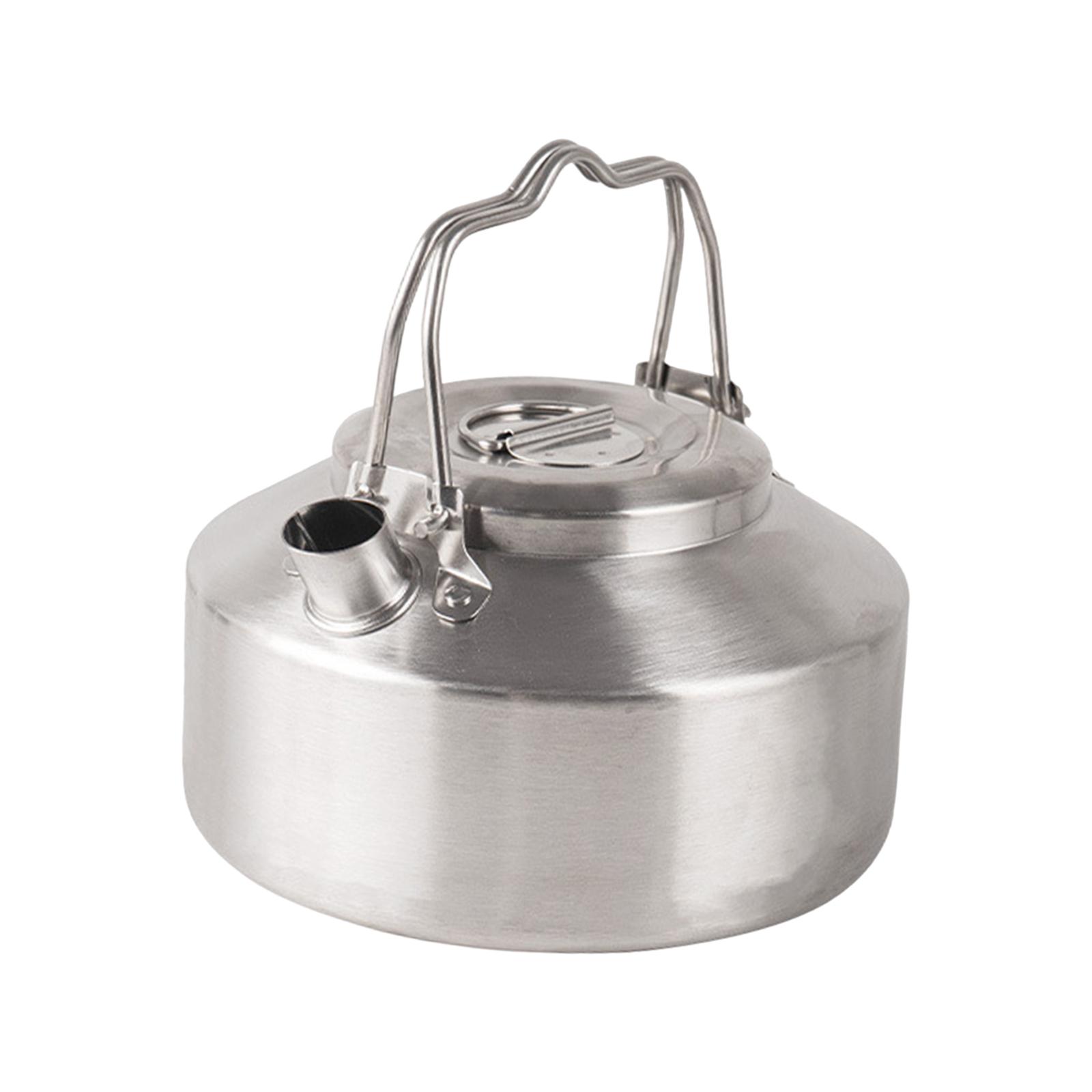 Ioensy - Hervidor De Agua Compacto Con Doble Asa Bloqueable Para Tetera De Fuego Abierto Pequeña