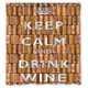 thumbnail image 1 of Cortina de ducha Keep Calm, juego de cortina de baño con ganchos, tamaño 66 x 72 pulgadas, 1 of 3