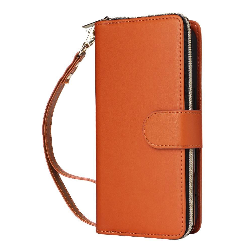 Foxdock - Funda Cartera Con Cremallera Y Correa Para Samsung Galaxy A33 5g Soporte Y Tarjetero Marrón