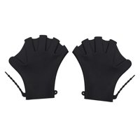 Ioensy - Guantes De Natación Palmeados Buceo Surf Natación De Regazo Ajustable Guantes Acuáticos Negro