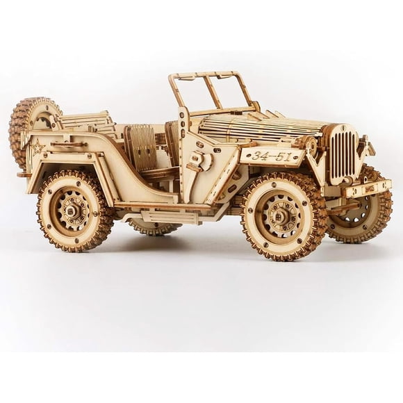 Rompecabezas 3D de Madera ROKR MC701NEW Escala 1:18 Auto Army
