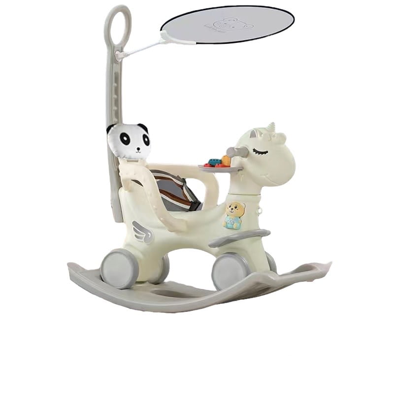 Correpasillo Mecedora Balance 3 En 1 Con Accesorios Lubabycas Blanco