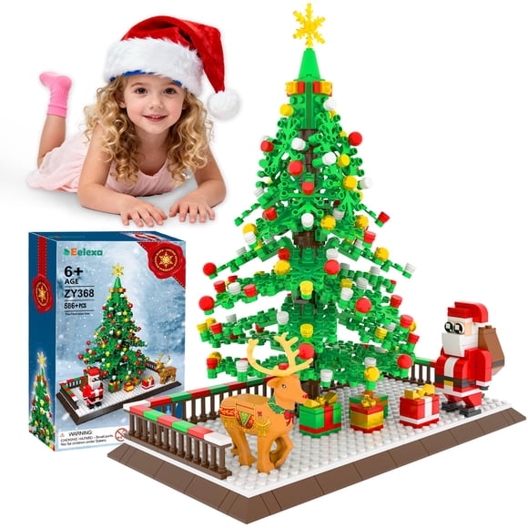Set de Bloques de Construcción Árbol de Navidad Eelexa 586 Piezas