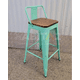 thumbnail image 3 of Pack 4 Taburetes Tolix Asiento De Madera 64cm - Menta, 3 of 3