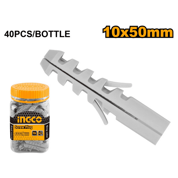 Tarugos 40 Piezas Ingco 10x50 Mm Hwsp1005011 Tapon Roscado