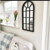 Genérico - Espejo Modelo Ventana Negro 70X35 Cm Decorativo
