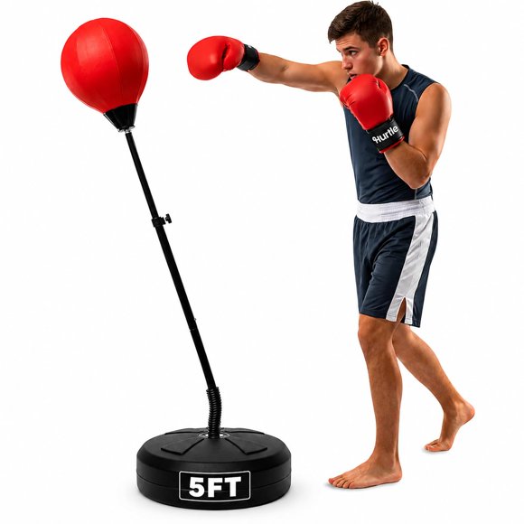 Saco de boxeo Hurtle ajustable con guantes – 150 cm