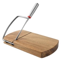 Xusx111 - Slicer De Queso De Madera, Tabla De Corte De Queso Con Hoja De Acero Inoxidable Para Bloque De Queso, Verduras, Mantequilla, Salchichas, Pan