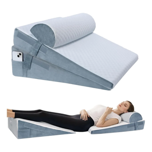 Woven - Cojín Antirreflujo Para Adultos Almohada Viscoelástica Doble Blanco