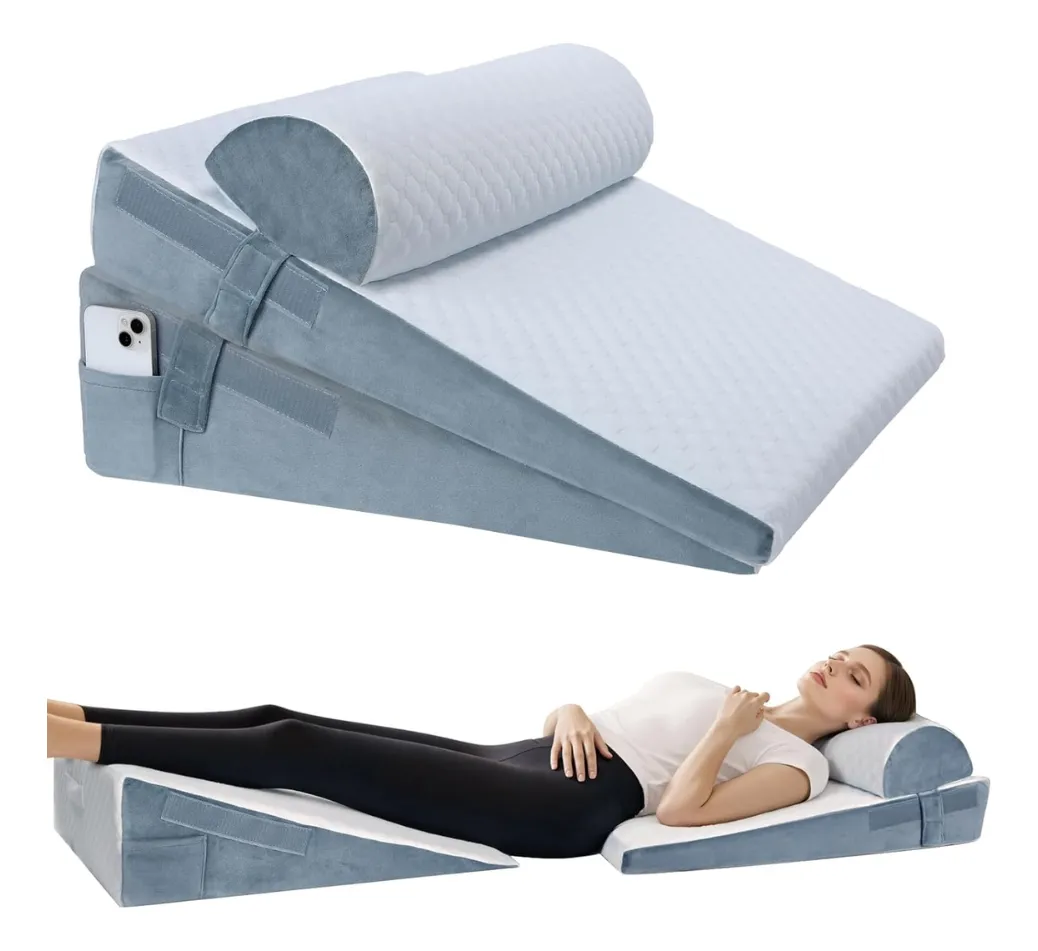 Woven - Cojín Antirreflujo Para Adultos Almohada Viscoelástica Doble Blanco