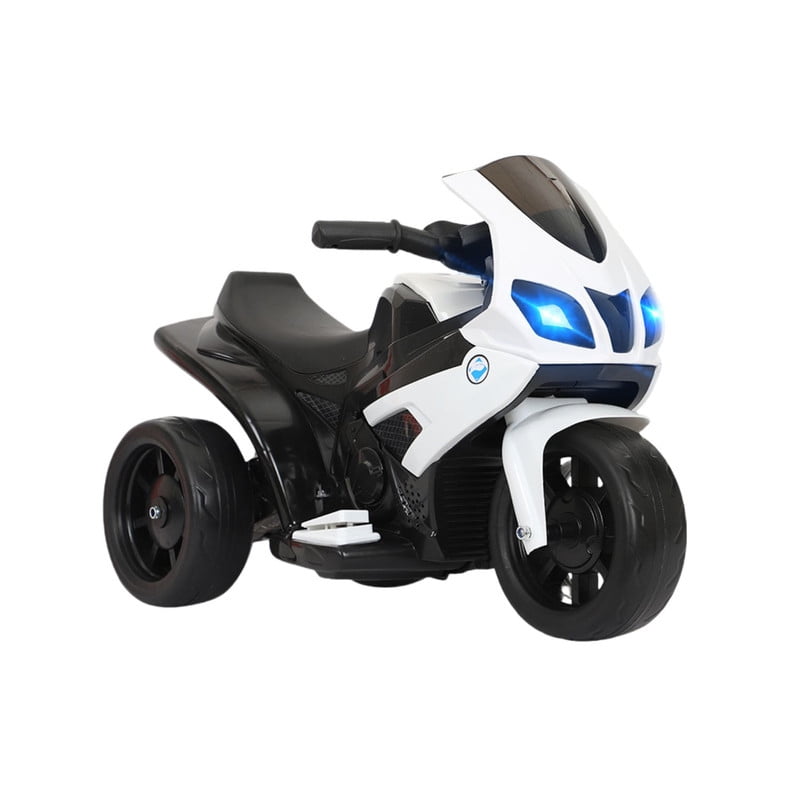 Babyluna - Moto Eléctrica Deportiva Con Tres Ruedas Infantil Blanca