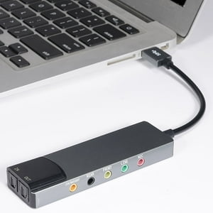 Adaptador Convertidor De Audio Multifunción Aaronmei 6 En 1 Usb Aluminio