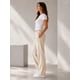 thumbnail image 2 of Pantalon De Buzo Recto 100 Algodon Estampar 240g Ajustable Beige Liso Xxs, 2 of 3