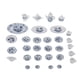 thumbnail image 1 of 27Pcs 1:12 Escala Dollhouse Miniatura Taza Plato Olla Vajilla Set Juguetes Azul, 1 of 5