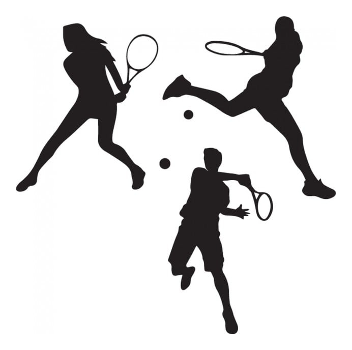 Rienda Libre Graphics - Decomural Tennis Players Sports Tennis Set Ws-33160