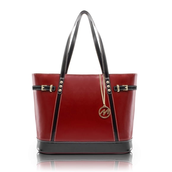 Bolso tote McKlein SERAFINA de cuero para mujer con bolsillo para tablet