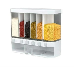 Genérico - Dispensador Pared Mesa 6 Espacios Granos Cereal Arroz Pasta