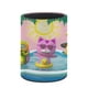 thumbnail image 3 of Wonderoos-theme Cylinder Pen Holder Pencil Organizer with Flannel Lining PVC Leather Material Cardboard Base for study work 10*8CM, 3 of 6