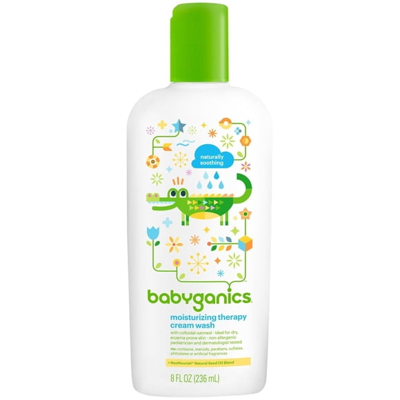 BabyGanics crema de lavado terapéutica hidratante 236 ml