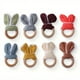 thumbnail image 1 of Wooden Baby Teething Ring, Cute Rabbit Shape, Newborn Tactile Training Teething Toy, 1 of 5