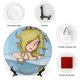 thumbnail image 3 of Princesa Rosalina Plato decorativo de porcelana fina (bone china), plato decorativo de cerámica para hogar, oficina, soporte de pared, platos decorativos para dormitorio - 6 pulgadas (15 cm), 3 of 6