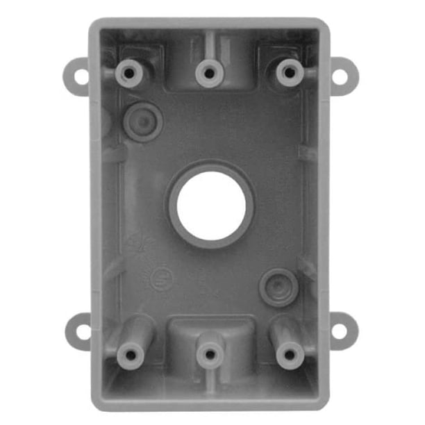 Caja para contacto eléctrica resistente a la intemperie Sealproof de 1 módulo y 3 orificios