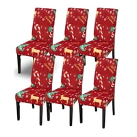 Teng Fei - Set De 6 Fundas Para Sillas De Navidad N13