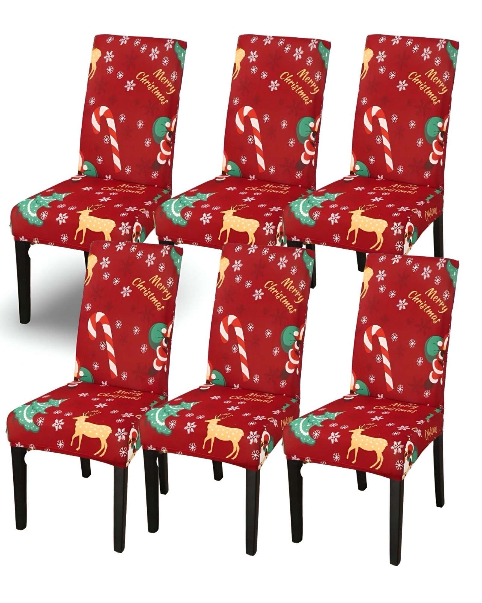Teng Fei - Set De 6 Fundas Para Sillas De Navidad N13