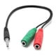 thumbnail image 1 of Adaptador De Audio 2 Jack Hembra A Jack 3.5 Macho, 1 of 7