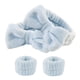 thumbnail image 1 of Puños de pulsera con diadema de 4 piezas para lavarse la cara Maquillaje para mujeres y niñas para evitar derrames de líquidos, 1 of 6