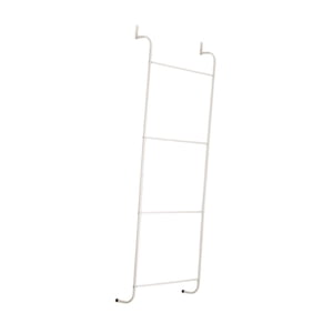 Magideal - 4 Niveles Sobre La Puerta De La Toalla De La Toalla Estante De Ahorro De Espacio Fácil Instalación De Metal De Toalla Resistente Para La Sala De Estar Blanco