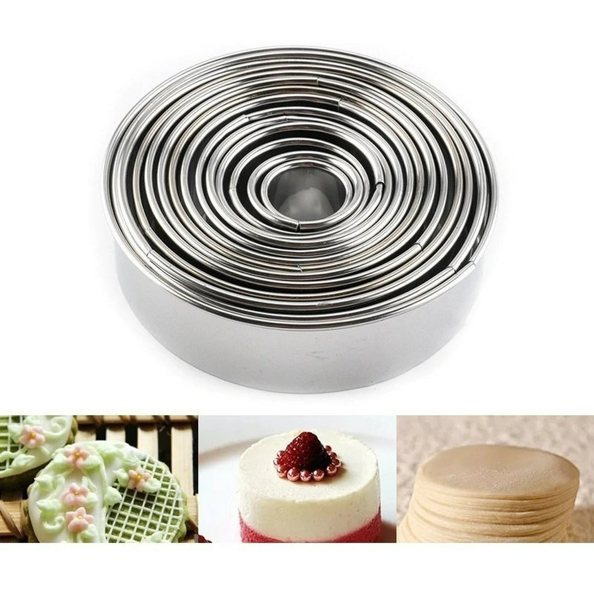 Genérico - 14 Moldes Galletas Circulo Molde De Galleta Cortador Galleta