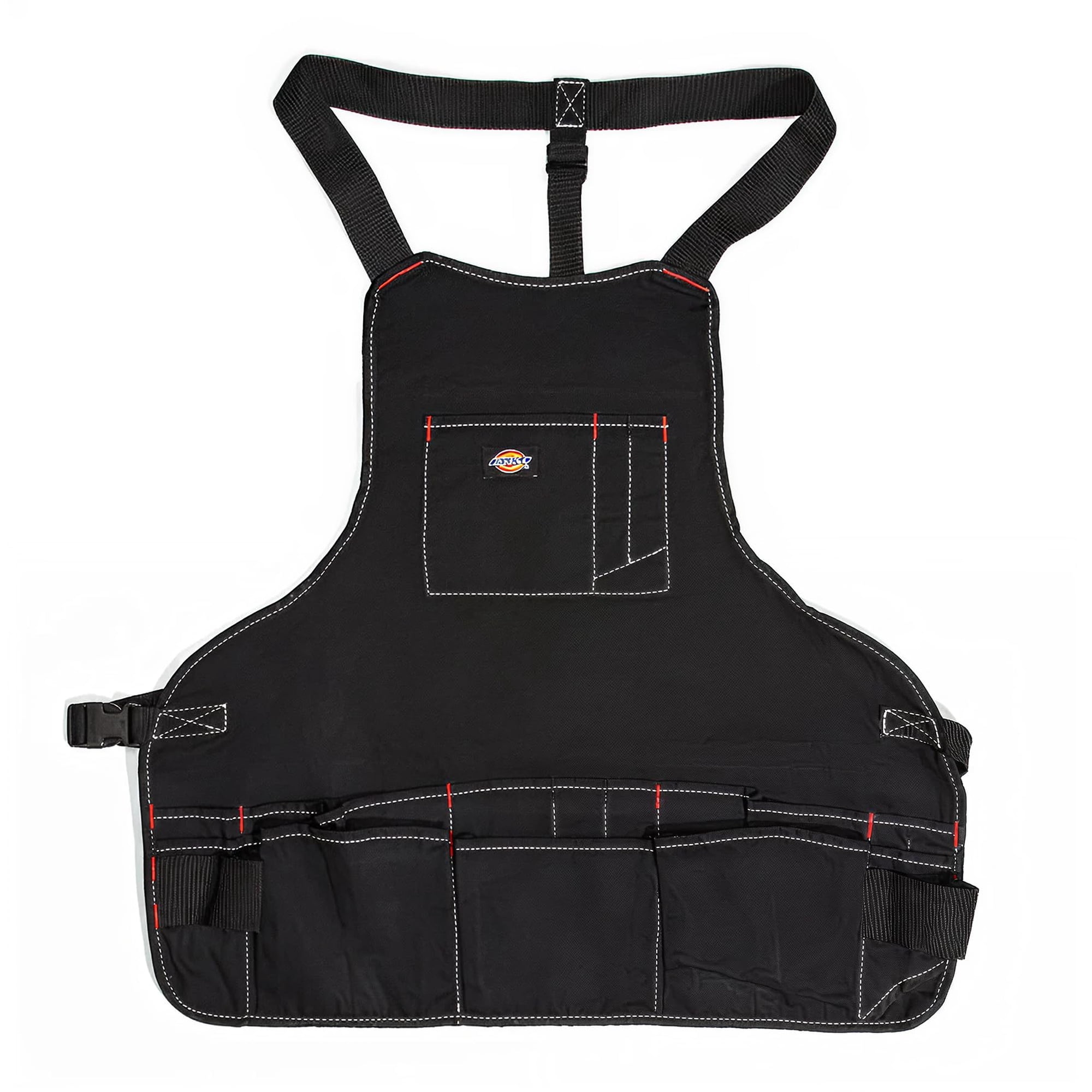 Delantal Con Babero Workshop Dickies 57146, Lona Duradera, Negro, 30 Unidades