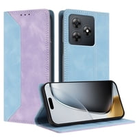 Funda Foxdock Para Blackview Wave 8 De Cuero Premium Bicolor Con Ranuras Rfid, Carcasa Tipo Billetera Antigolpes Y Soporte Plegable