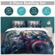thumbnail image 5 of Captain America Family Bed 3 Piece Set Personalized Bedding Decor for Kids And Teens Anime Student Dormitory Cover, 5 of 5
