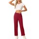 thumbnail image 2 of INSPIRE CHIC Pantalones de pijama de algodón para mujer, suaves y transpirables, pantalones de dormir con bolsillos y cintura elástica S Púrpura Rojo, 2 of 6