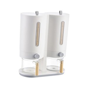 Bothyi - Dispensador De Arroz De 5 Kg Dispensador De Granos Dispensador De Alimentos Para El Hogar Blanco Gris